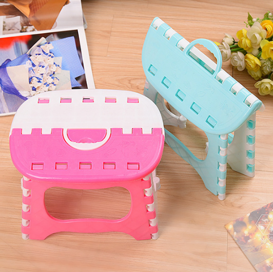 Kitcheniva Portable Plastic Step Stool Chair Folding Stool Camping Chair