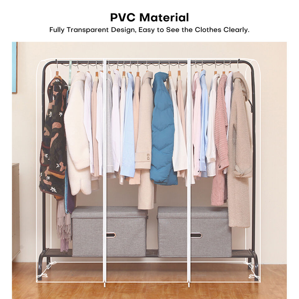 Kitcheniva Heavy Duty Garment Rack Cover Dust-Waterproof