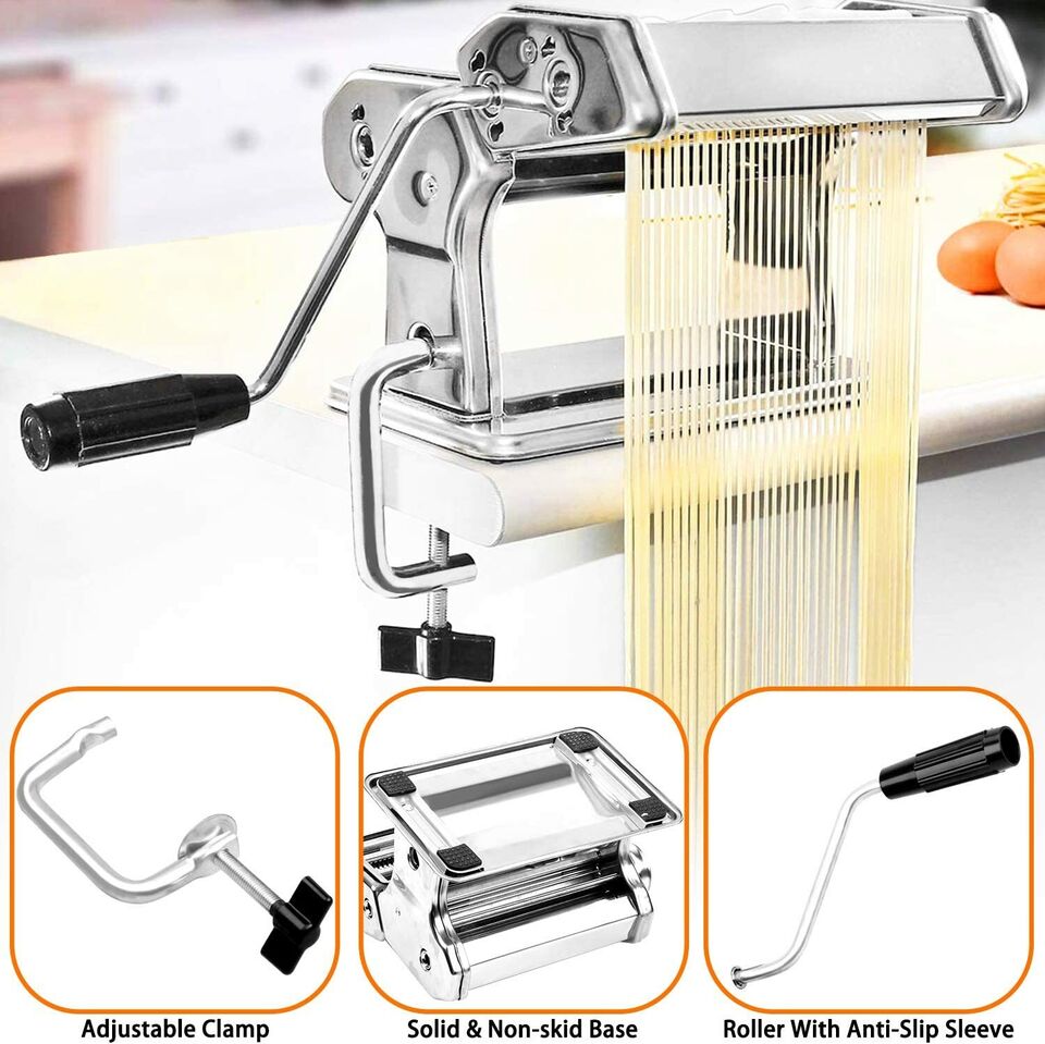 Kitcheniva Stainless Steel Fresh Pasta Maker Roller Machine