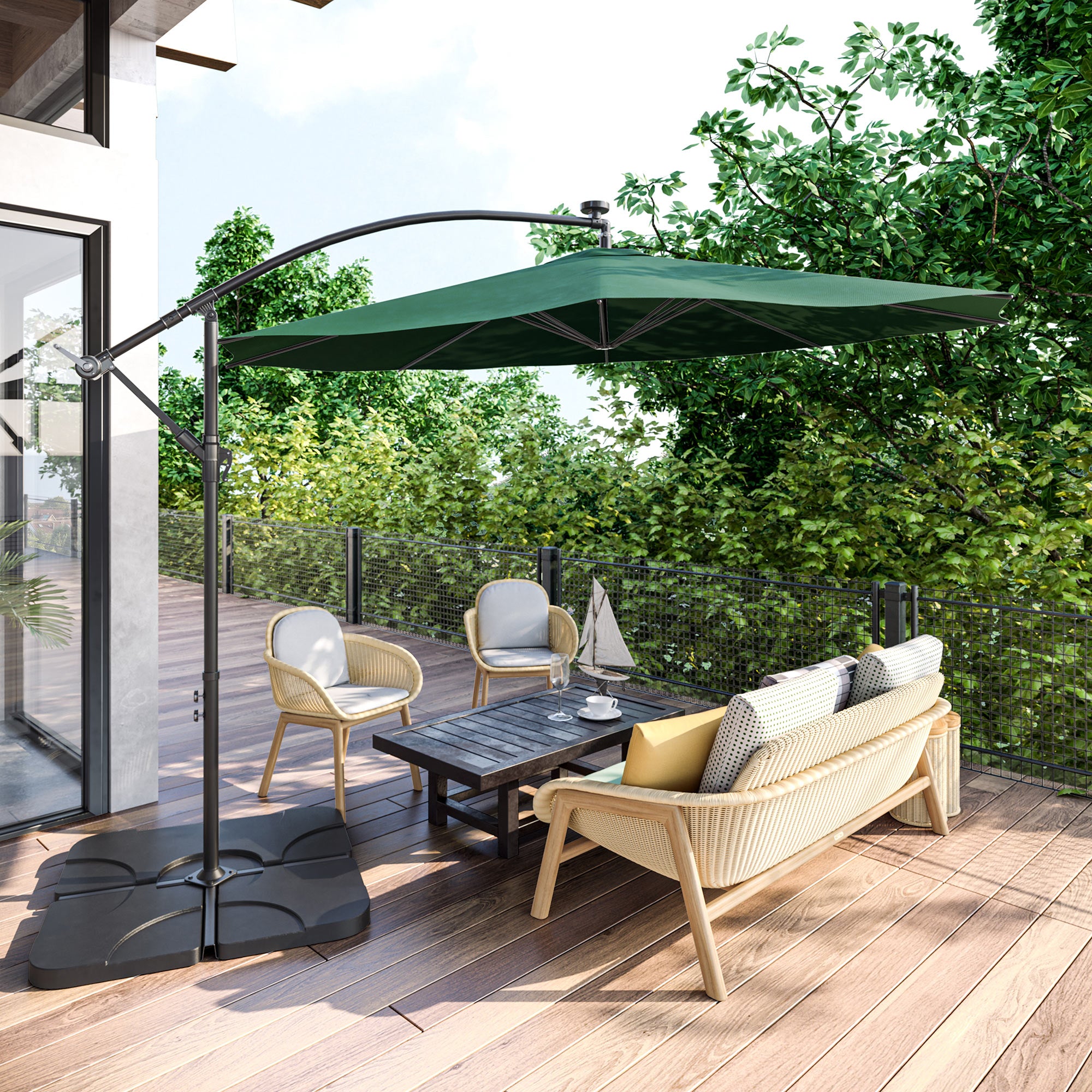 Outdoor 10FT Hanging Patio Umbrella Sun Shade – Kitcheniva Outdoor 10FT Hanging Patio Umbrella Sun Shade – Kitcheniva