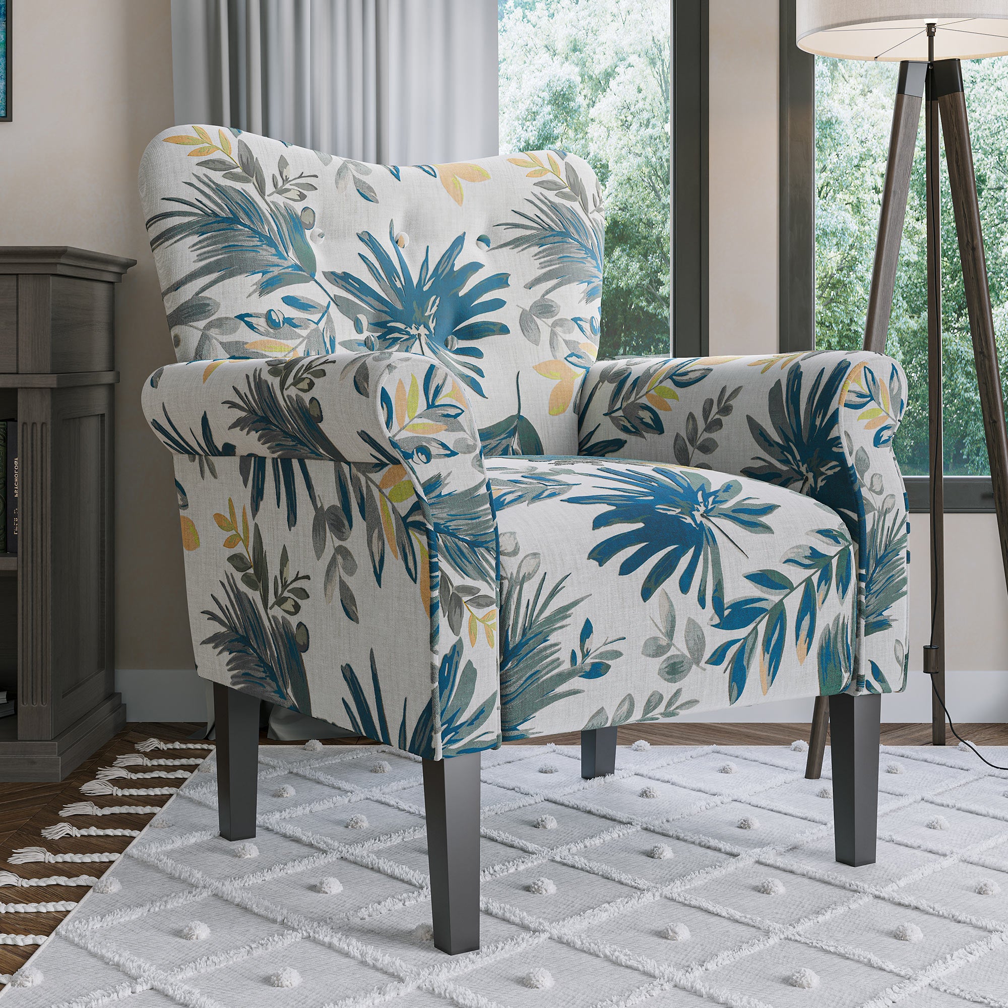 Button Back Armchair Accent