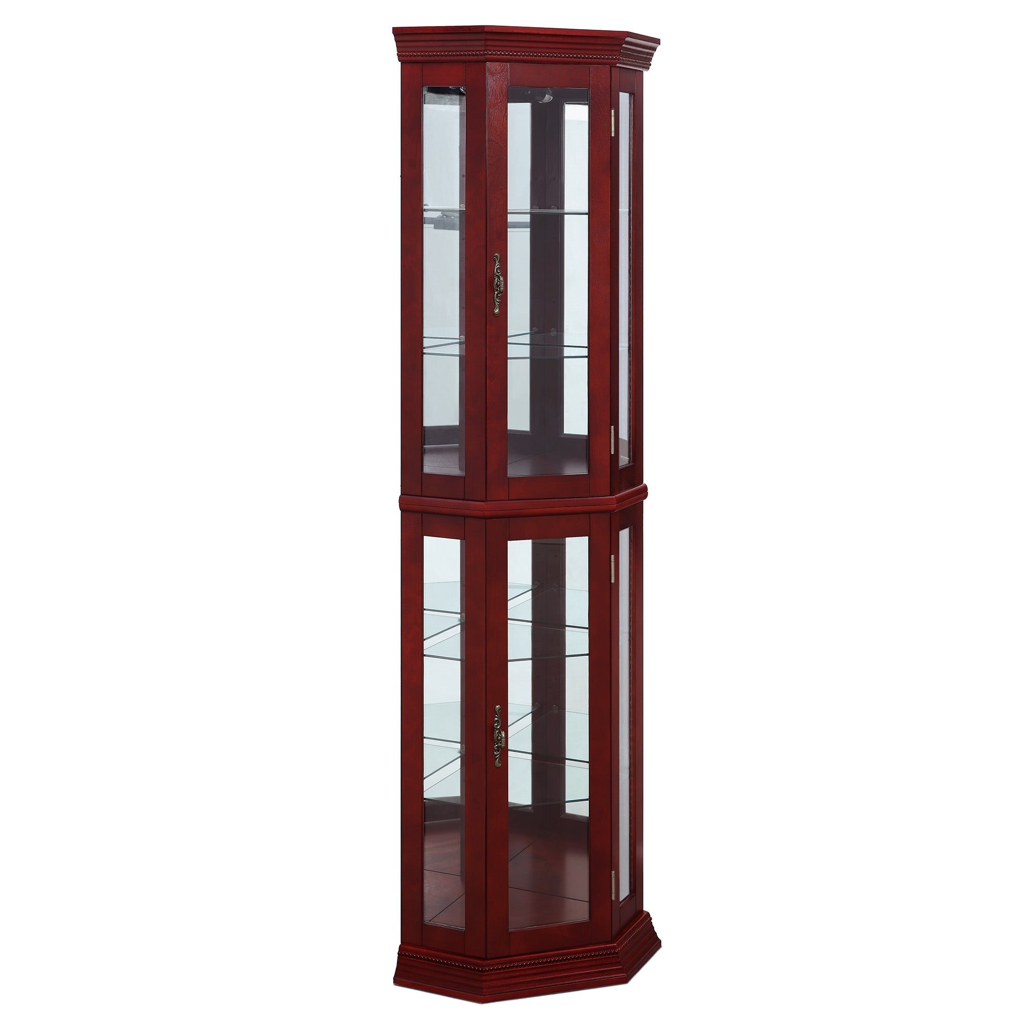 Lighted Corner Curio Cabinet