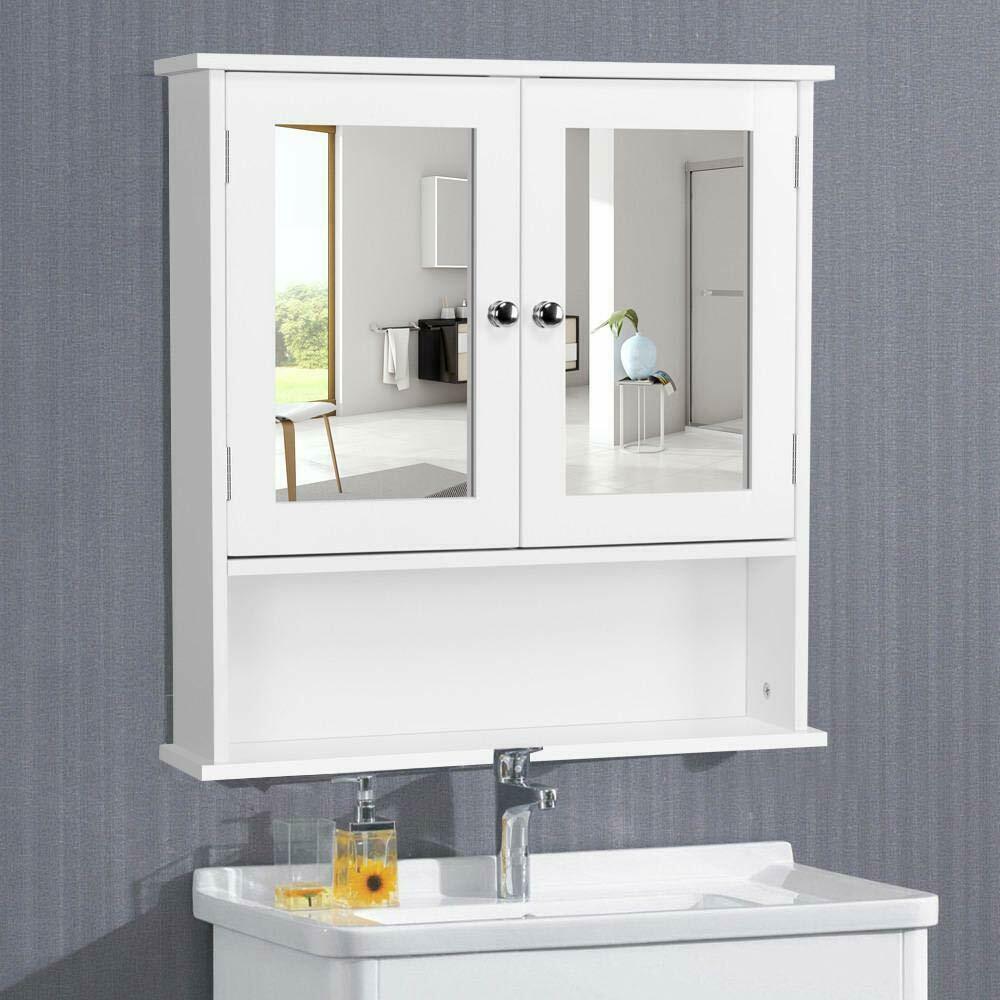 Kitcheniva Bathroom Wall Mounted Cabinet Cupboard One/Double Door