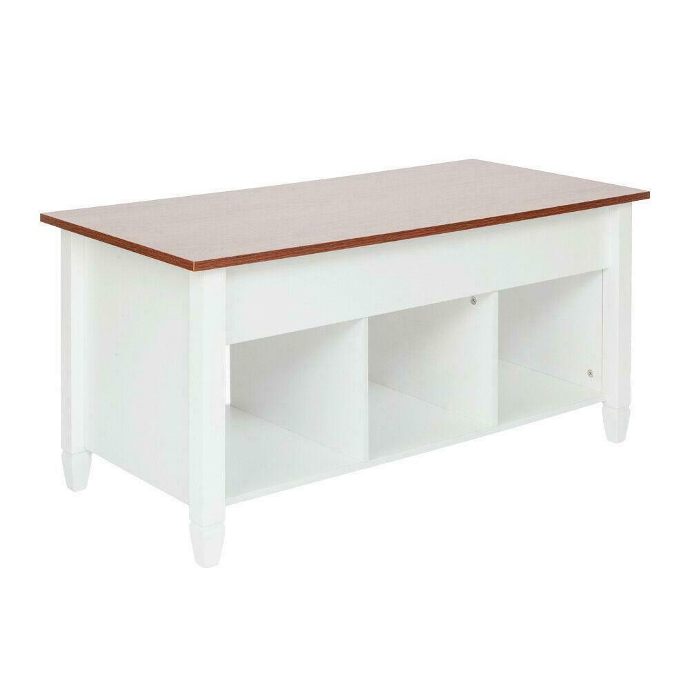 Kitcheniva Lift Top Coffee Table w/ Hidden Compartment And Storage Shelves