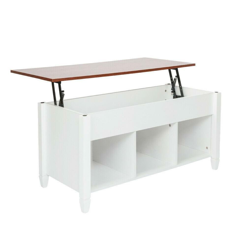 Kitcheniva Lift Top Coffee Table w/ Hidden Compartment And Storage Shelves