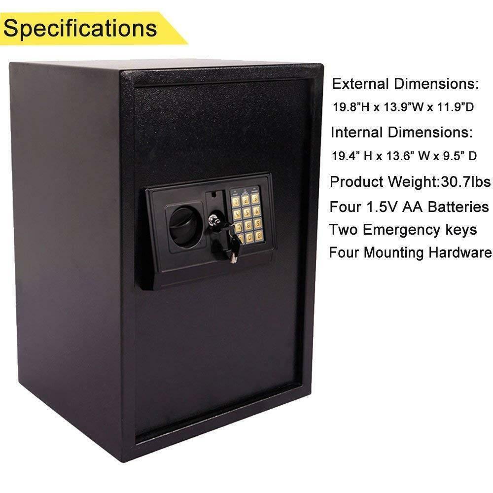 Kitcheniva Digital Electronic Keypad Lock Depository Safe Box