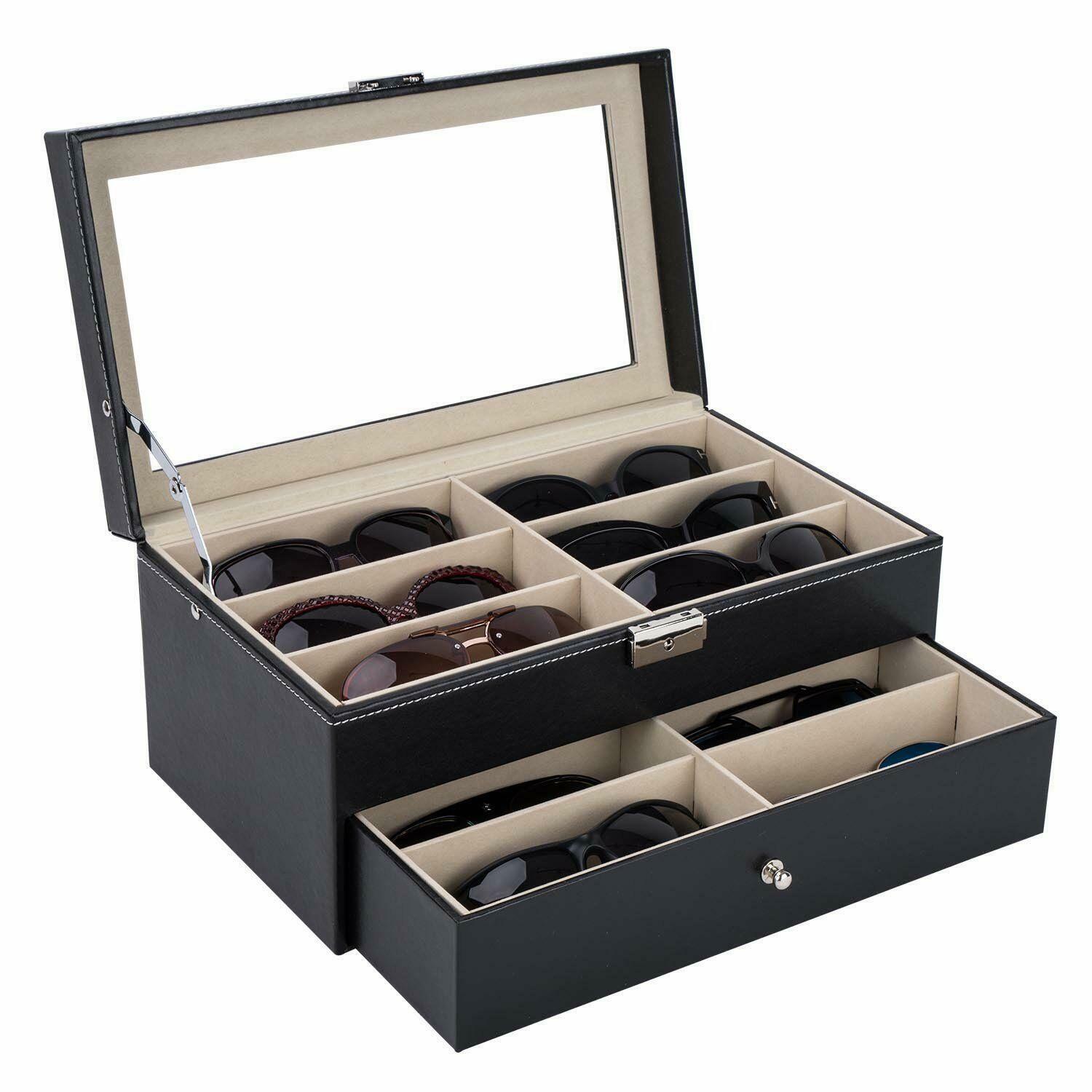 Kitcheniva PU Display Storage Case Box Organizer For Sunglasses