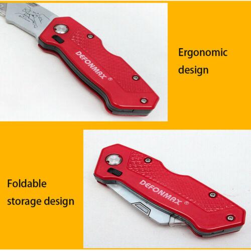 Folding Utility 5 Blades Heavy Duty Box Cutter