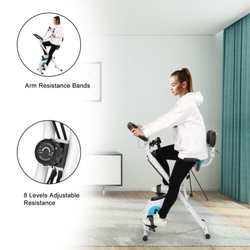 Kitcheniva Home Use X-Shape Fold Magnetic Exercise Workout Bike