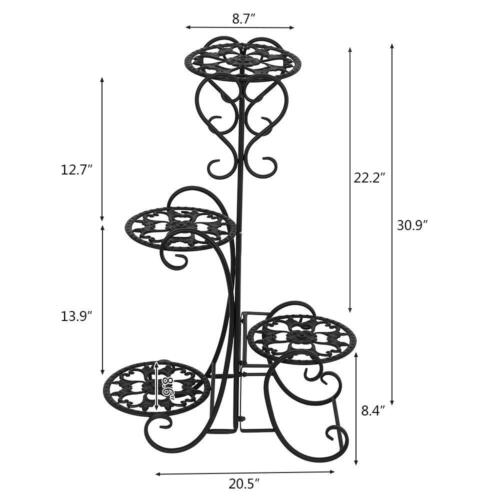 Kitcheniva Décor 4 Potted Metal In/Outdoor Pot Plant Stand