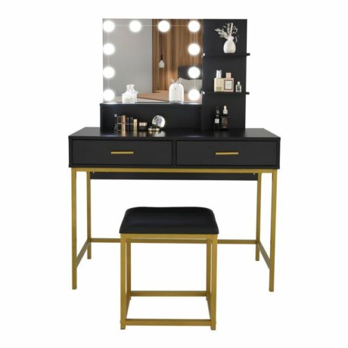 10-LED Lighted Mirror Bedroom Dressing Table