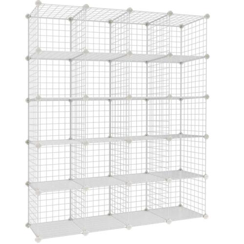 Kitcheniva 20-Cube Organizer Storage Shelves Wire Metal Grid Rack