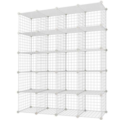 Kitcheniva 20-Cube Organizer Storage Shelves Wire Metal Grid Rack