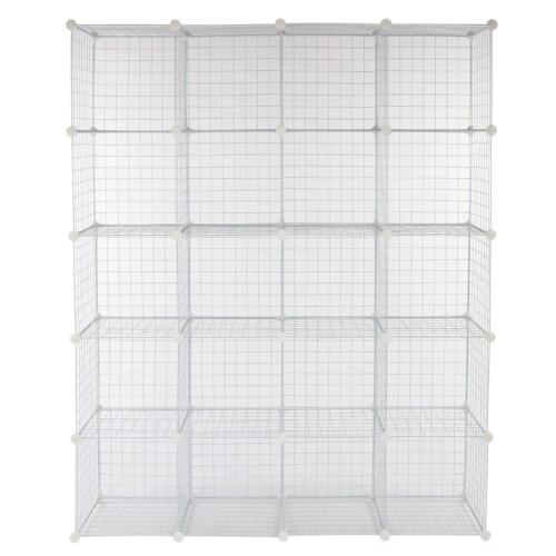 Kitcheniva 20-Cube Organizer Storage Shelves Wire Metal Grid Rack