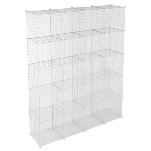 Kitcheniva 20-Cube Organizer Storage Shelves Wire Metal Grid Rack