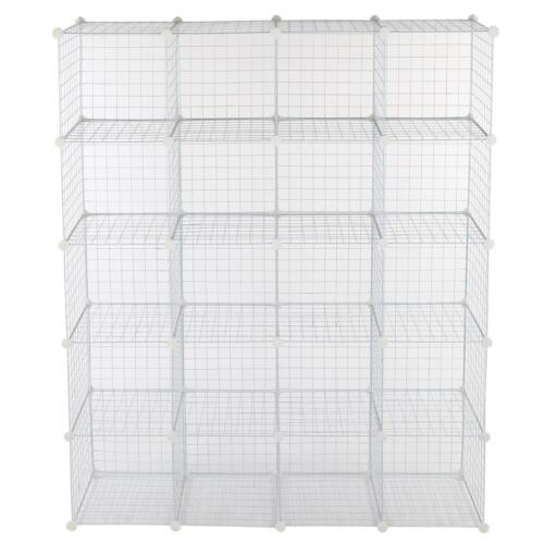 Kitcheniva 20-Cube Organizer Storage Shelves Wire Metal Grid Rack