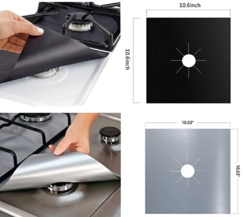 4-Pcs Gas Range Stove Top Burner Protector