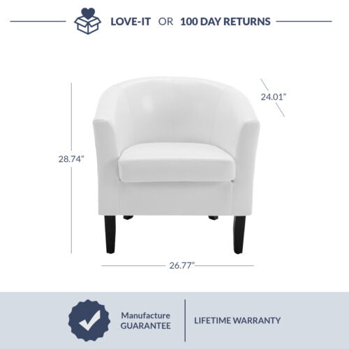 Kitcheniva Club Chair Tub Faux Seat