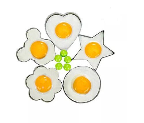 5-Pcs Fried Egg Non Stick Stainless Steel