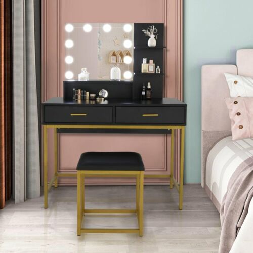 10-LED Lighted Mirror Bedroom Dressing Table