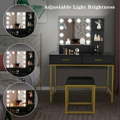 10-LED Lighted Mirror Bedroom Dressing Table