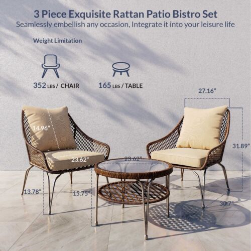 Rattan Wicker Patio Furniture Set