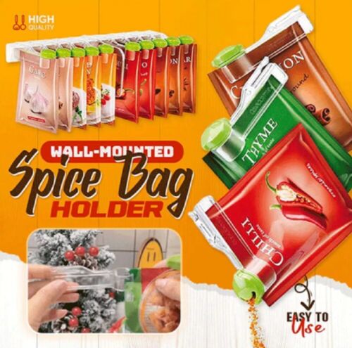 Wall Mount Seasoning Bag Storage Rack