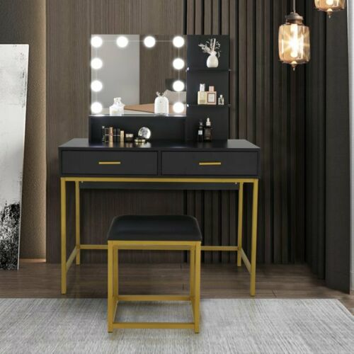 10-LED Lighted Mirror Bedroom Dressing Table