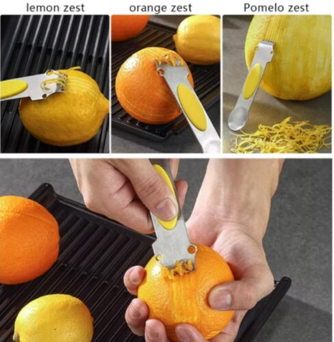 Lemon Zester Grater 3-in-1 Stainless Steel