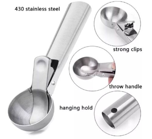 Ice Cream Scoop Easy Trigger Stainless Steel