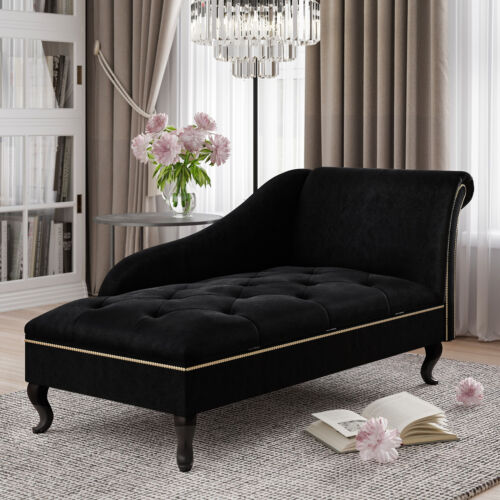 Velveteen Button Tufted Chair