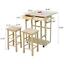 Kitcheniva Durable 3-Pcs Rolling Wood Kitchen Island Trolley