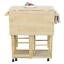 Kitcheniva Durable 3-Pcs Rolling Wood Kitchen Island Trolley